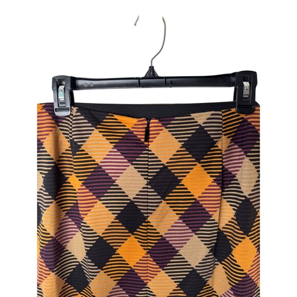 NWT Grace Elements Medium Multicolor Gold Plum Black Camel Geometric Tight Skirt - Picture 10 of 13